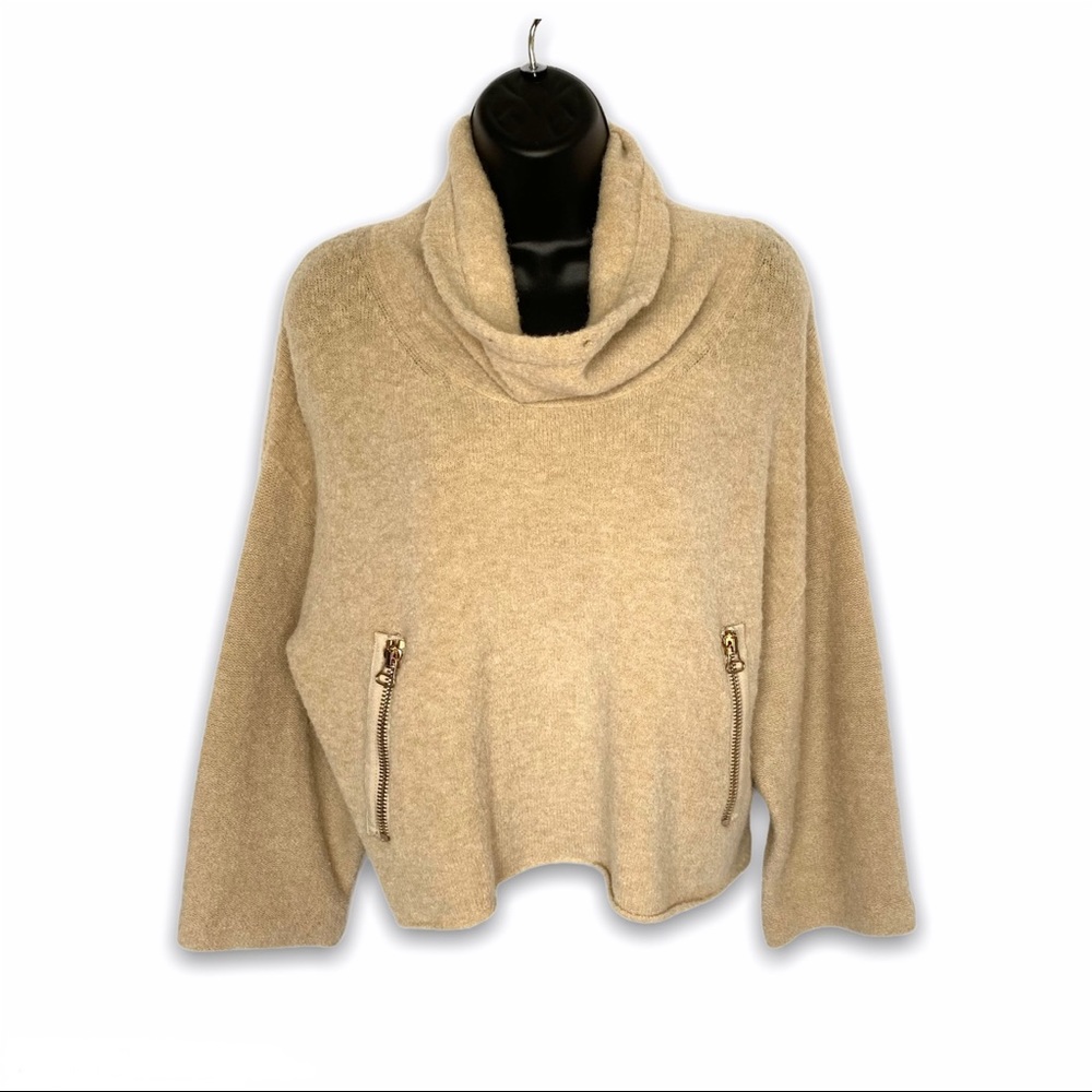 3.1 Phillip Lim Wool Alpaca Cream Cropped Sweater